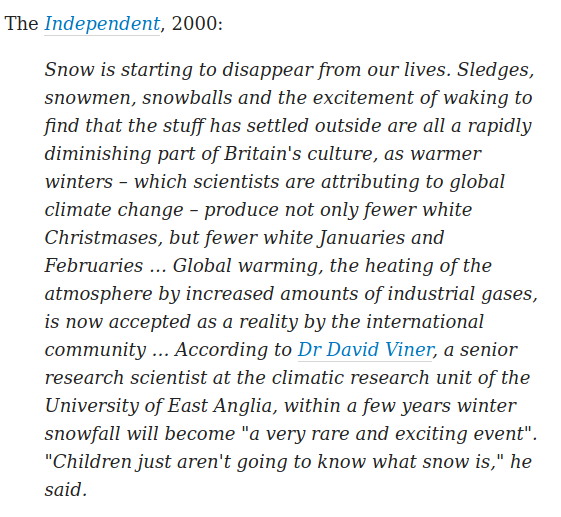 2000: Children will not know snow