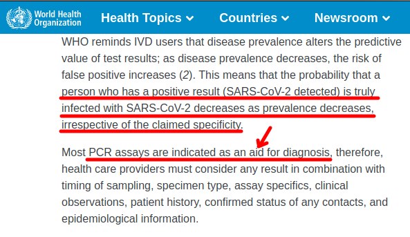 WHO PCR tests