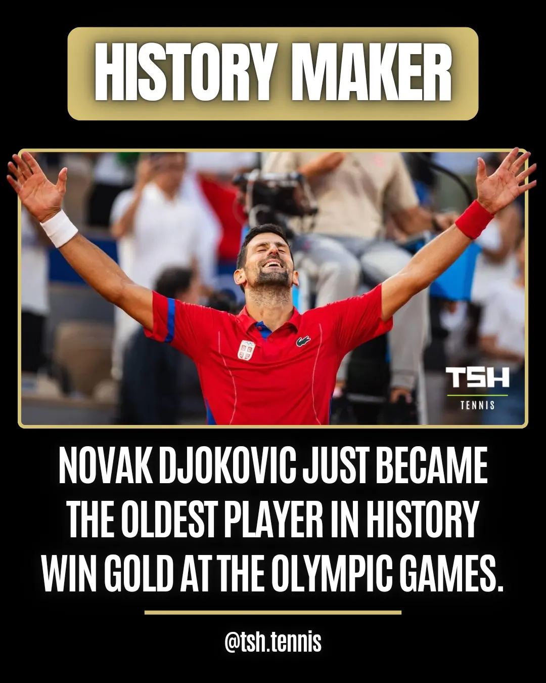Novak Djokovic wins Olympic
                    Games tennis 2024