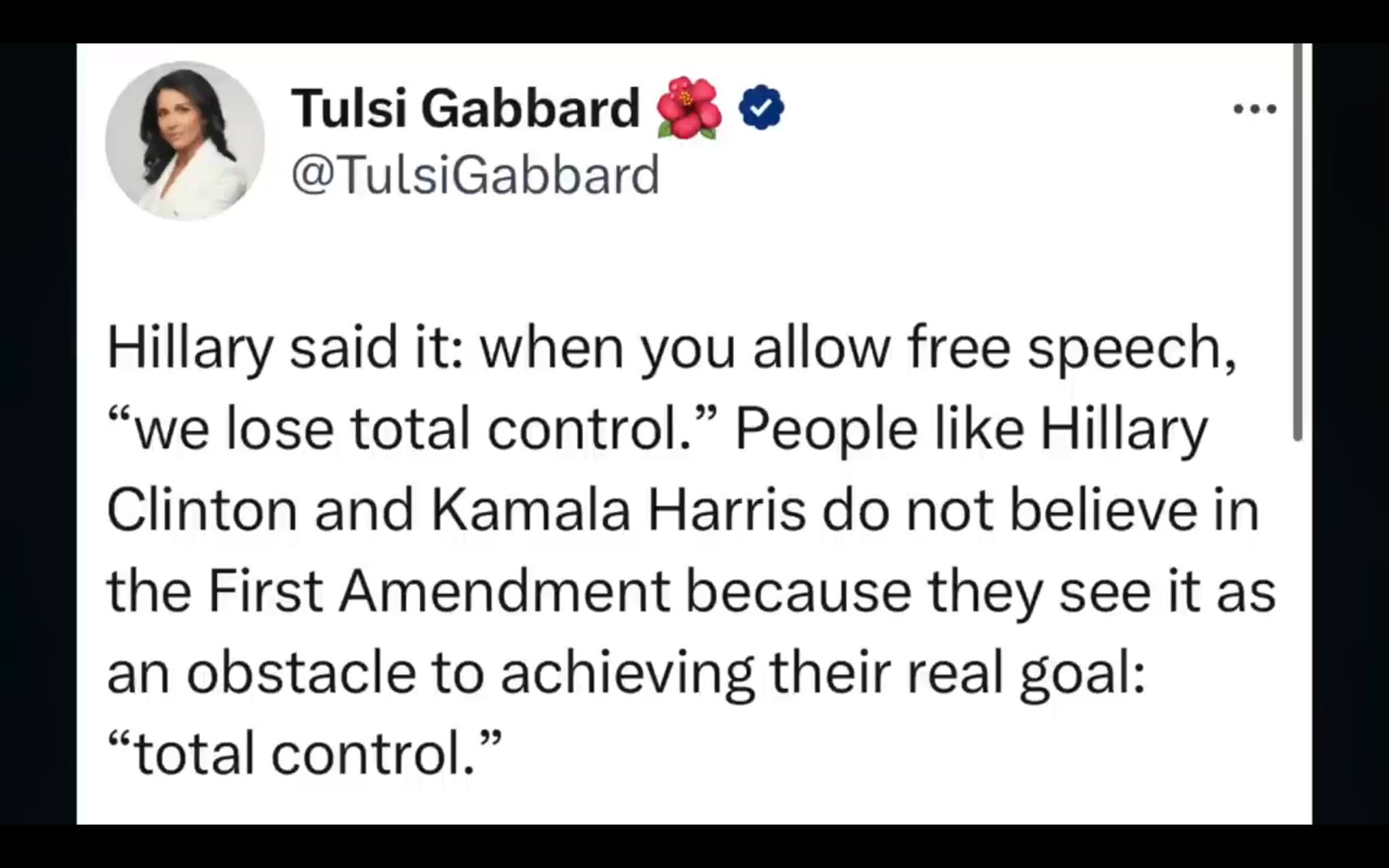 Tulsi Gabbard on Clinton